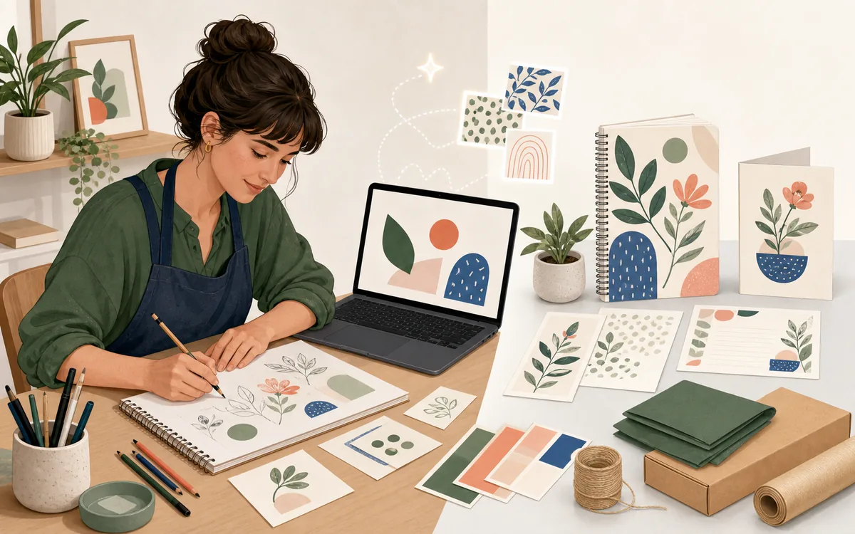 Kreative Etsy-Verkäuferin entwickelt mit KI-Unterstützung eine eigene Produktkollektion