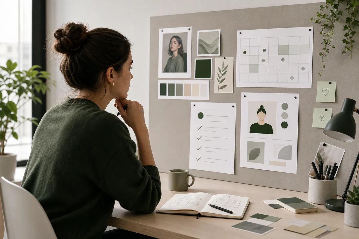 Creator plant eine virtuelle AI-Influencer Persona mit Moodboard und Content-Kalender