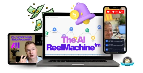 The AI Reel Machine Angebot von rrwenda als Anbieterlink fuer KI-Reels