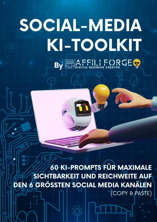 Anbietercover des Social-Media KI Toolkit von AffiliForge